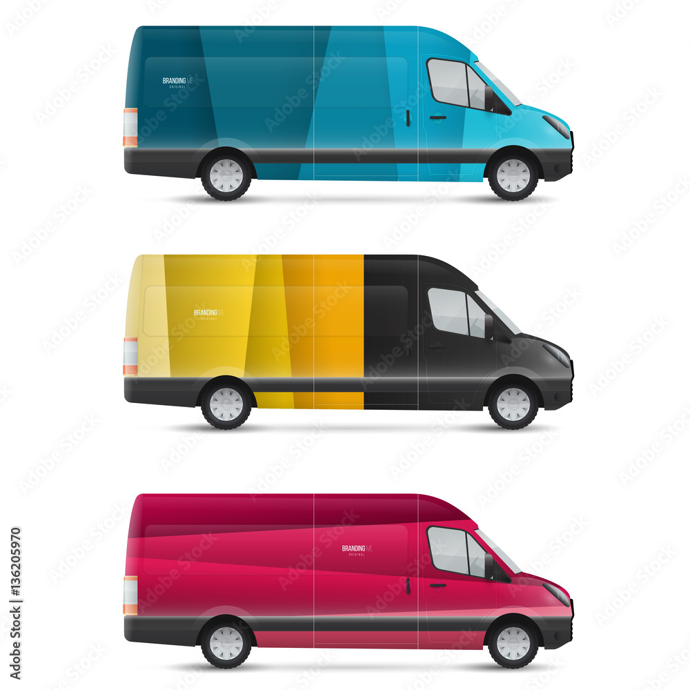 Mockup white bus. Set of design templates for transport. Branding for advertising, business and corporate identity. Mockup white bus. Set of design templates for transport. Branding for advertising, business and corporate identity.
