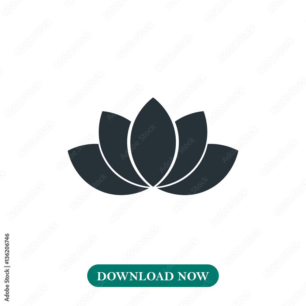 Lotus icon vector