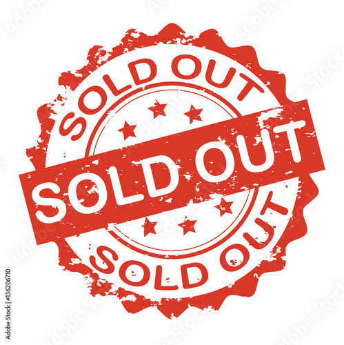 Sold out vector stamp