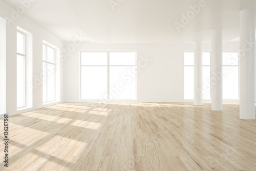 Obraz na płótnie White empty room w salonie