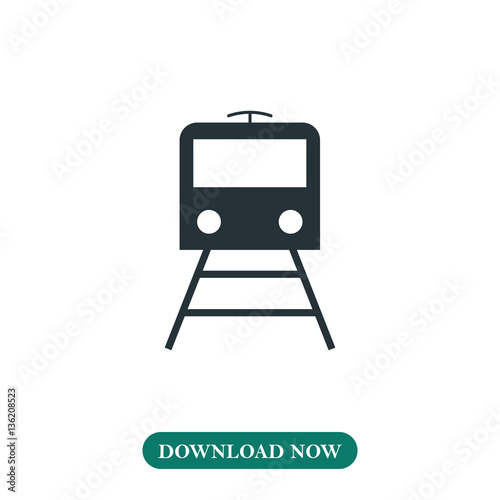 Train from front view icon vector