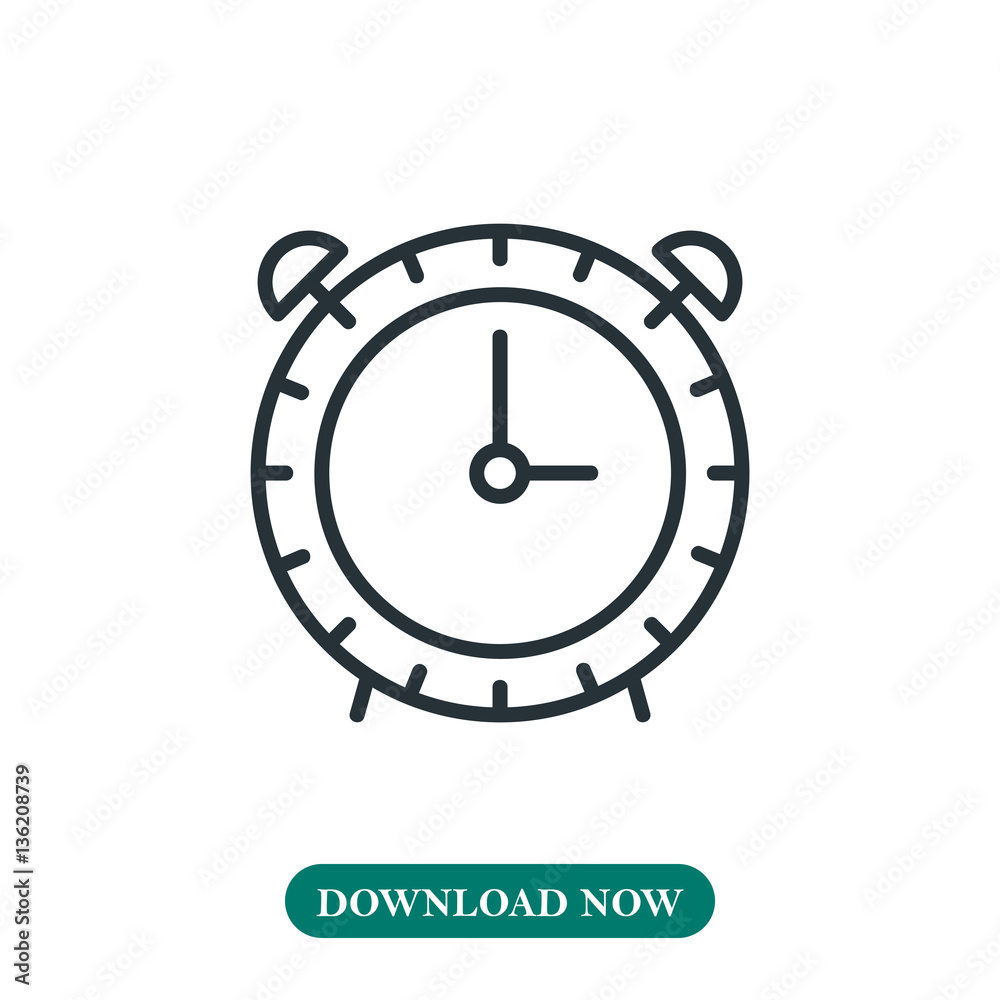 Obraz premium Alarm clock icon vector
