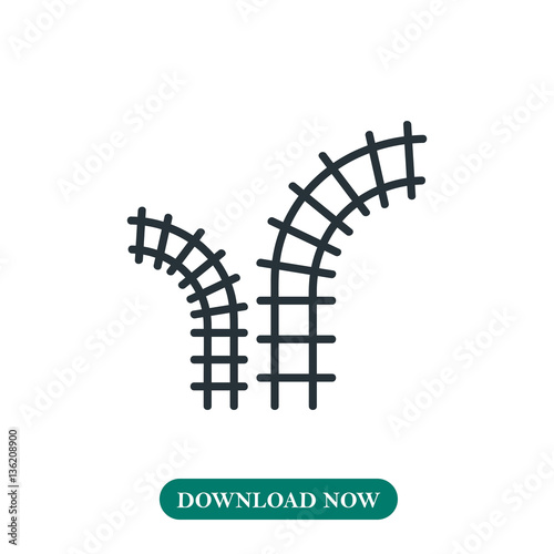 Railways icon vector