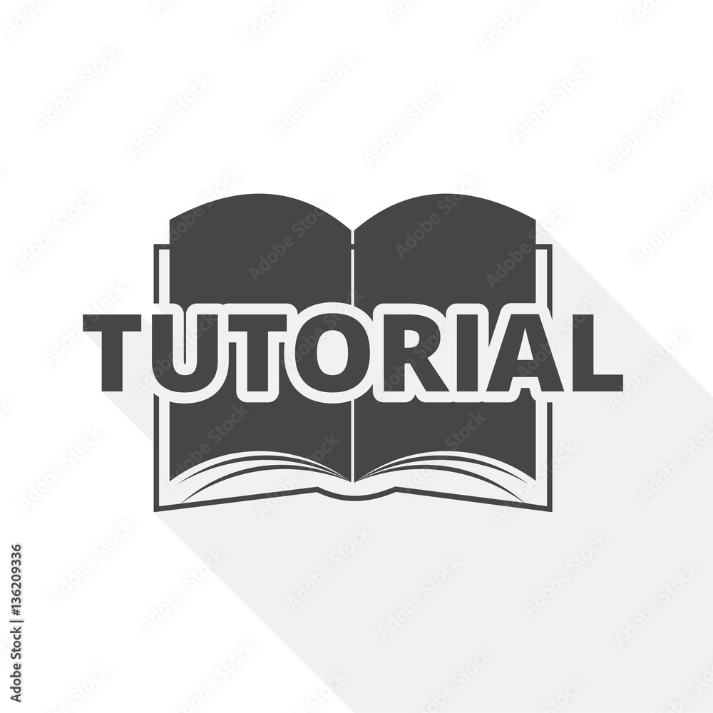 Tutorial icon with book - Illustration