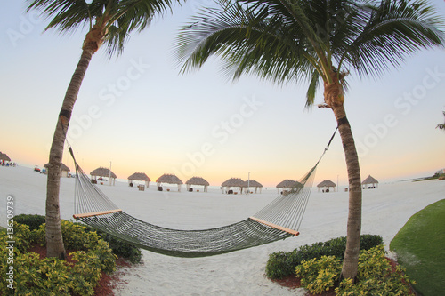 Beach tiki huts in south west Florida  photo