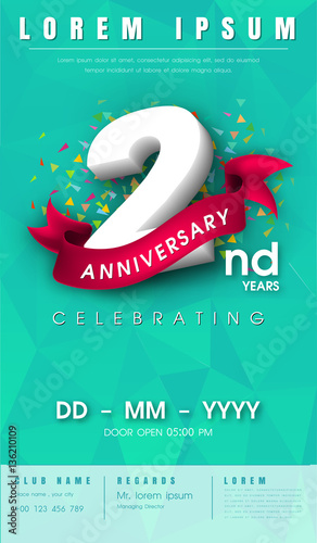 anniversary invitation card template design