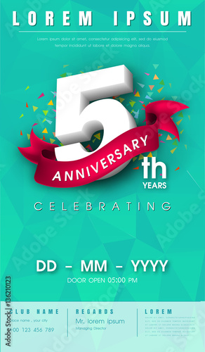 anniversary invitation card template design