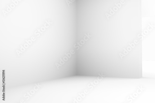 Wallpaper Mural Abstract white simple empty room highlights future. Architectural background use us backdrop. 3D illustration and rendering room Torontodigital.ca