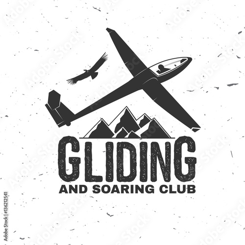 Vector Gliding club retro badge.