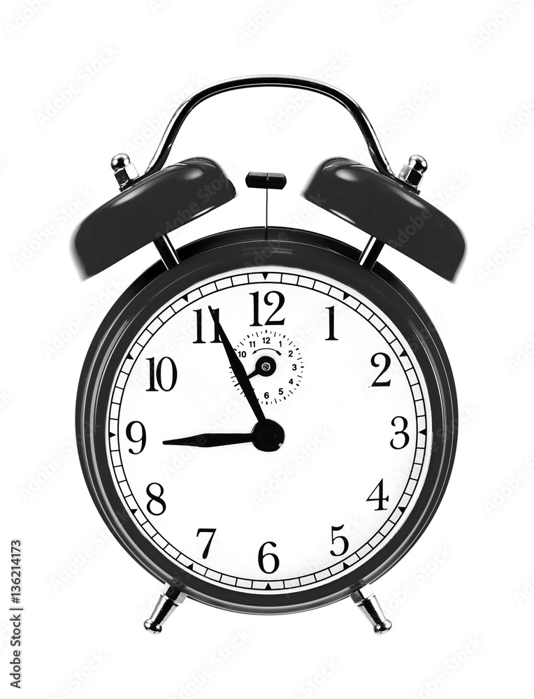 black bell clock (alarm clock) isolated on white background black bell clock (alarm clock) isolated on white background