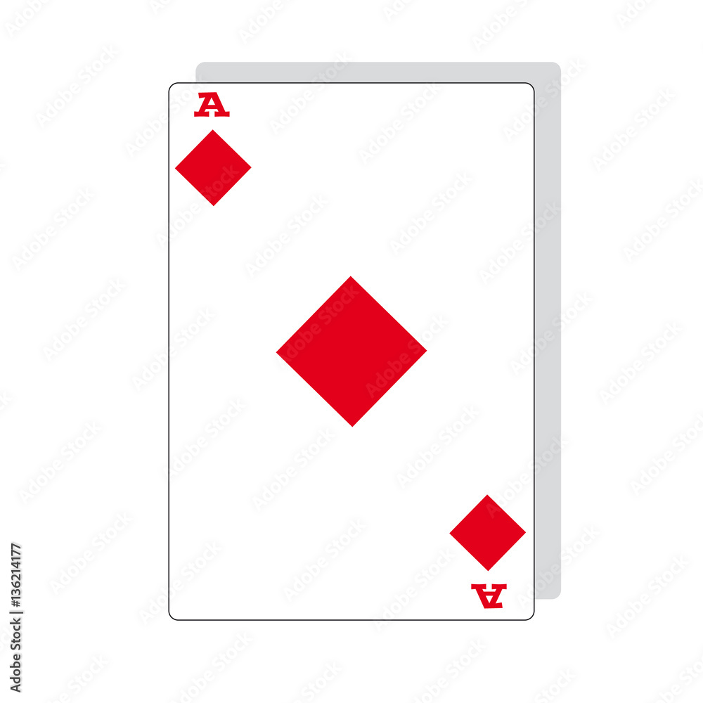 Obraz premium Ace on white background