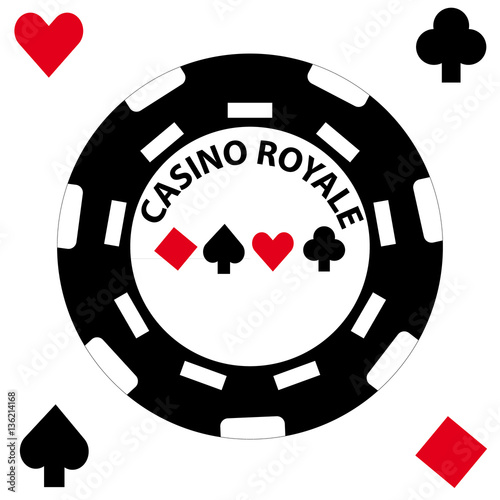 Chip on white background