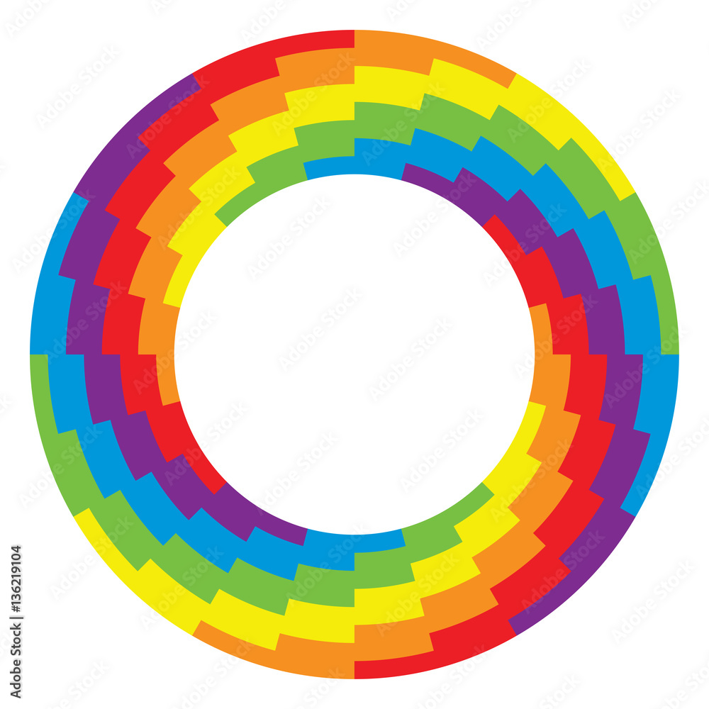 Fototapeta premium vector background of round wheel circle with rainbow colors