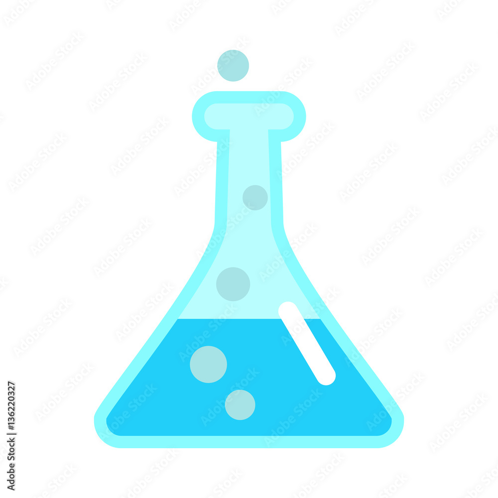 Laboratory Flask Illustration in Flat Style Design Laboratory Flask Illustration in Flat Style Design