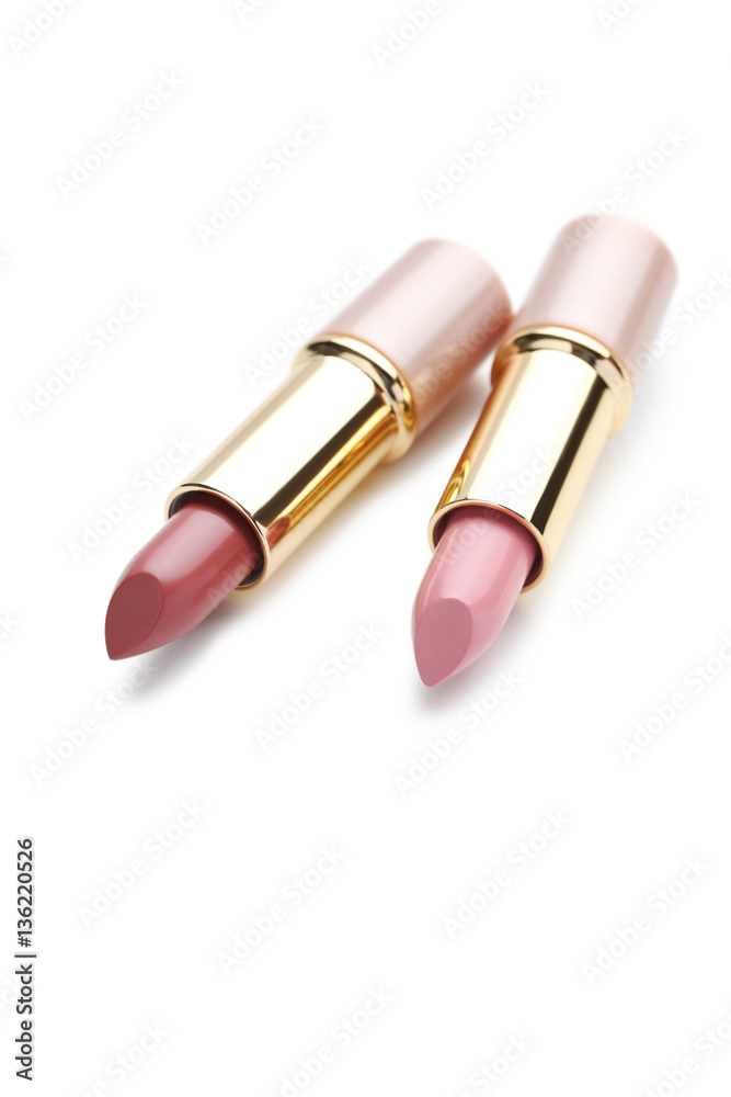 Obraz premium Colorful lipsticks isolated on a white