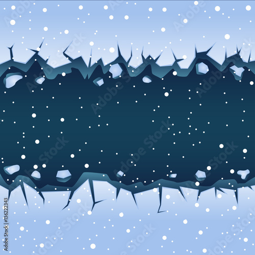 winter ice crack