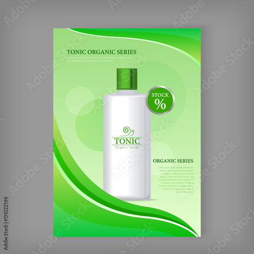 Tonic Sea Series Bottle Isolated. Discount Banner