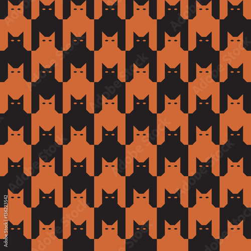 CatsTooth Pattern in Oranage and Black photo