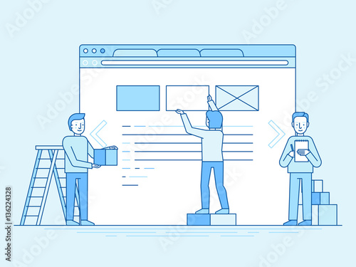Web design and user interface development concept
