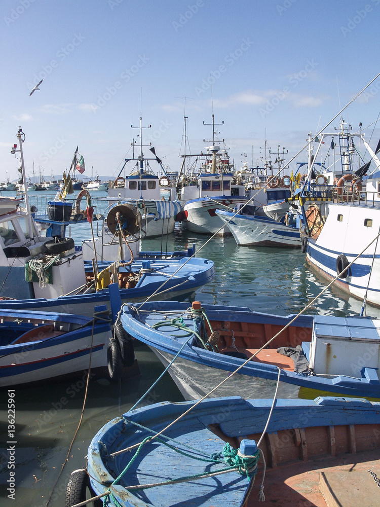 harbor of Trapani, Sicily, Italy