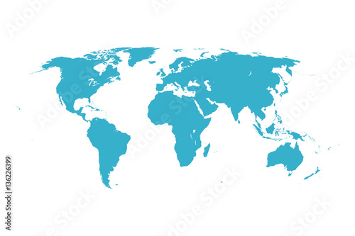 Worldmap vector template. World map for infographic