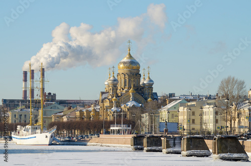 A bright winter day.