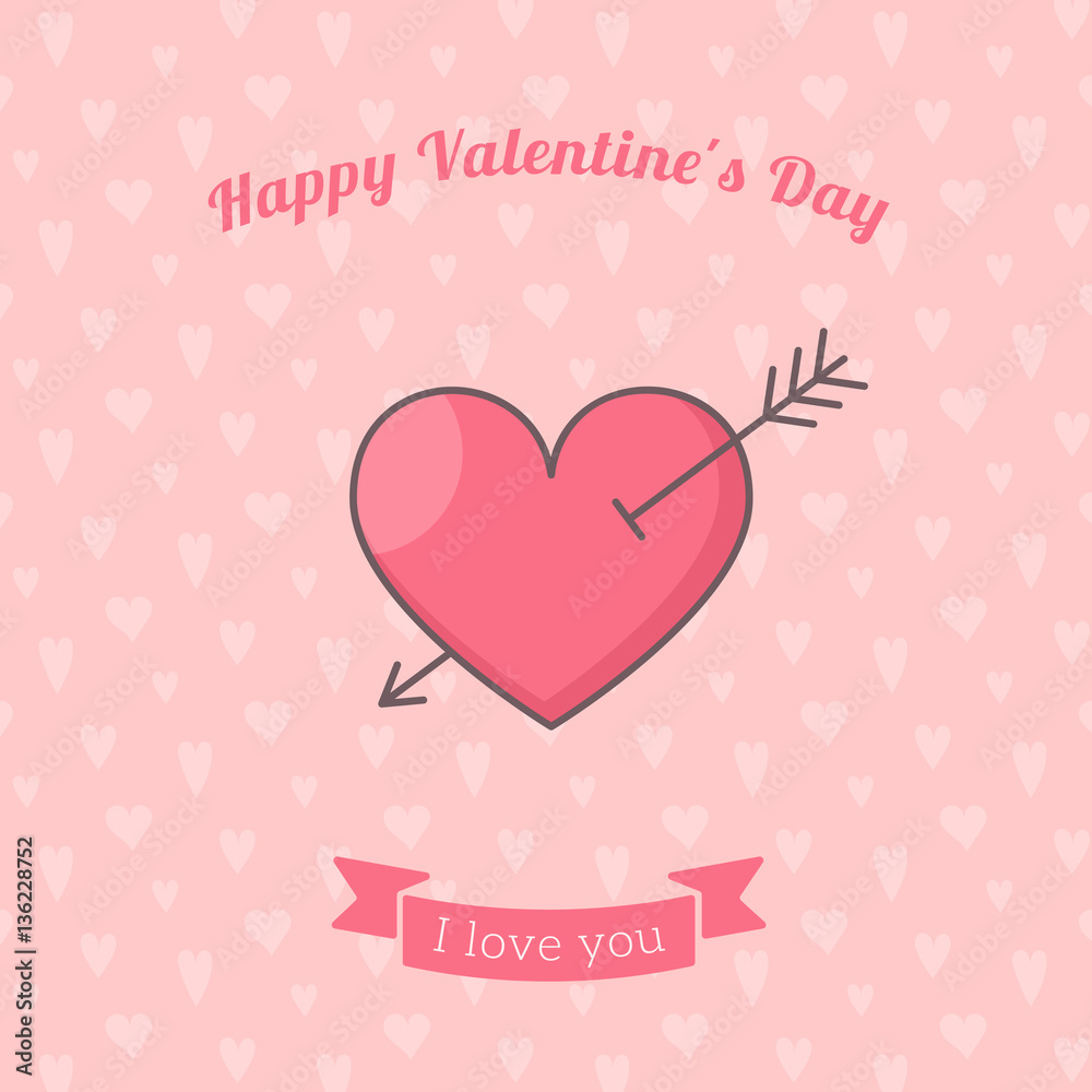 Heart and arrow. Heart and arrow.