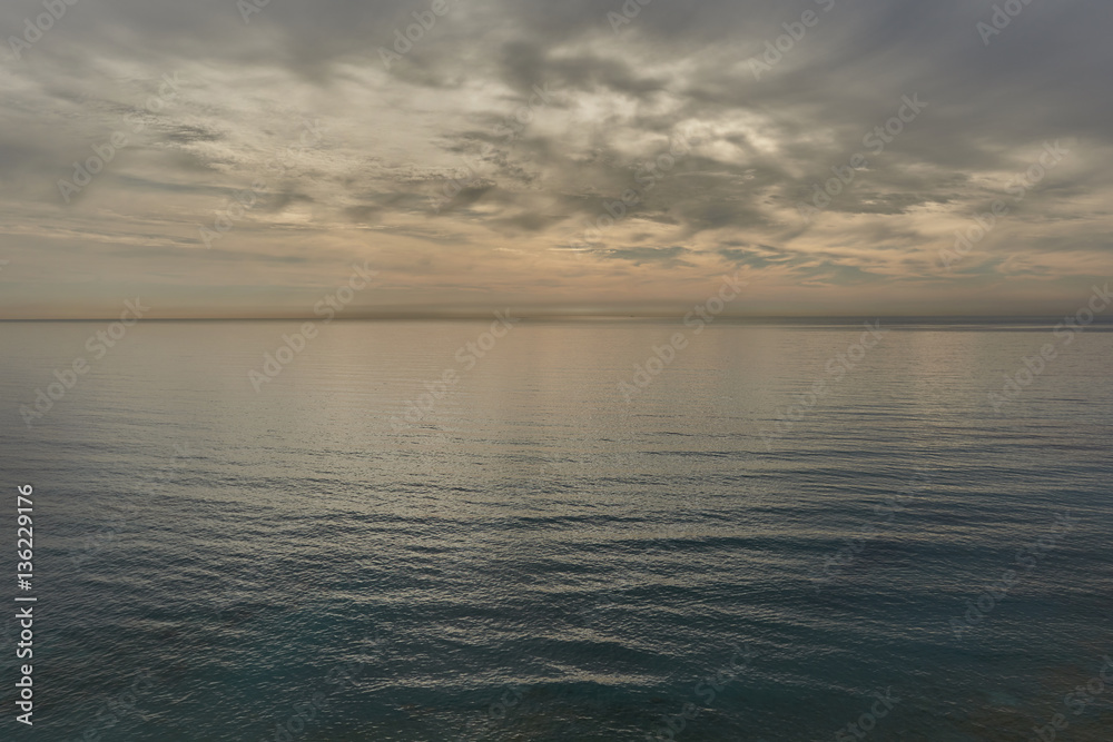 Moody sky over the Mediterranean Sea. Spain