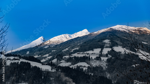 beautiful winter landscape in the austrian alps