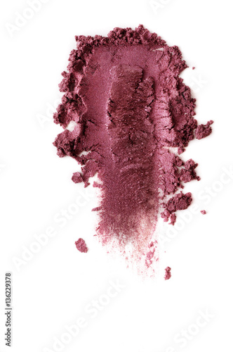 crushed eyeshadow isolated on white