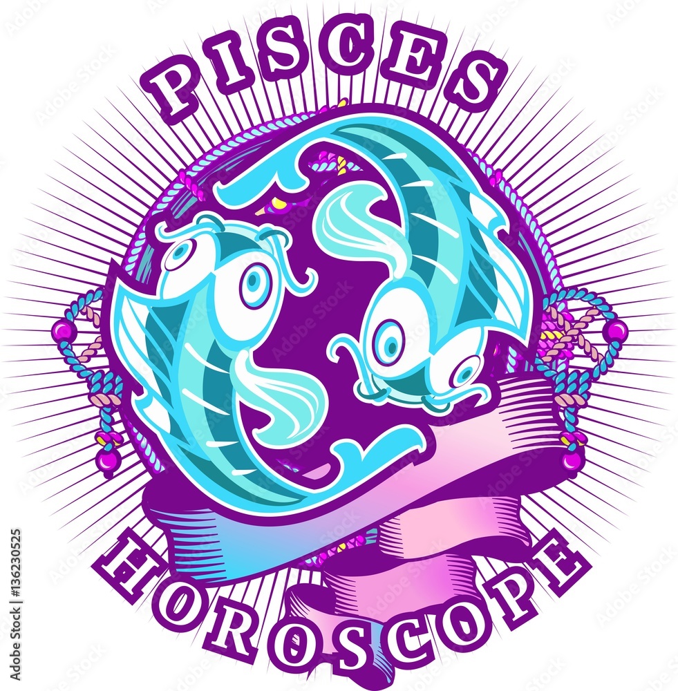Fototapeta premium Pisces zodiac sign