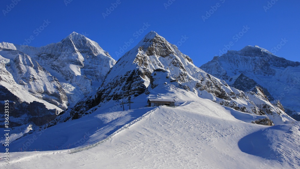 Winter landscape in Grindelwald, Swiss Alps Winter landscape in Grindelwald, Swiss Alps