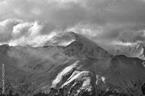 Winter mountains with clouds - Tatra mountains - Poland