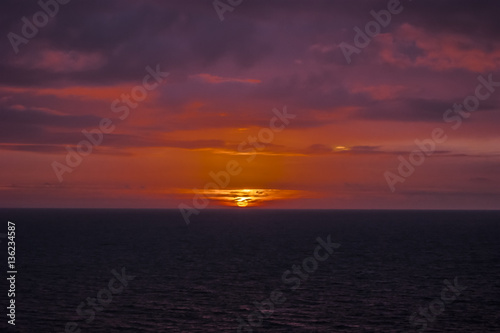 Early winter morning sunrise in Bournemouth Bay © lourdesphoto