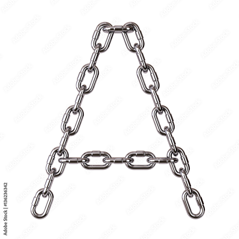 Fototapeta premium Font A chain
