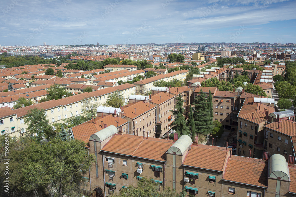 Views of Madrid City, Spain, from Carabanchel district. It is in the south western suburbs of Madrid