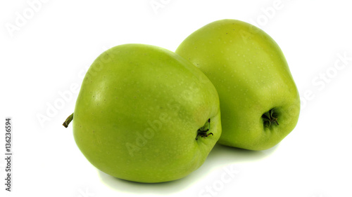 two delicious Apple on a white background