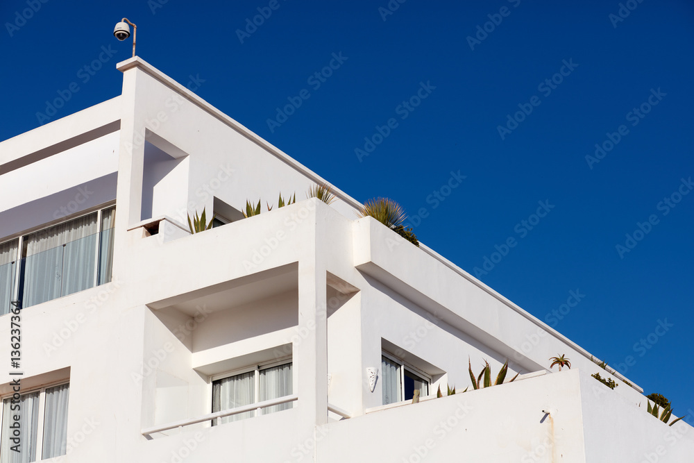 Living house with appartments and balconies in modern arabian st Living house with appartments and balconies in modern arabian st