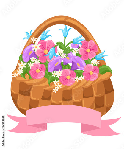 Vector Happy women's day. Beautiful wedding bouquet isolated White background. Vector illustration