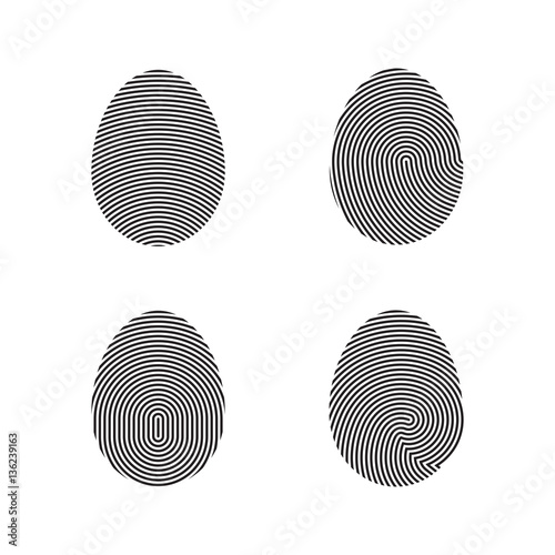 fingerprint icons set