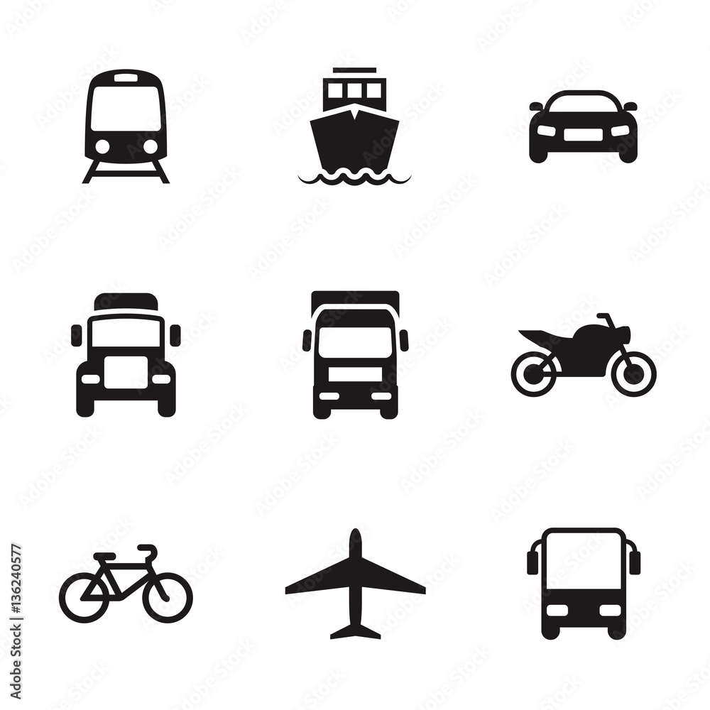 Transportation icons Transportation icons