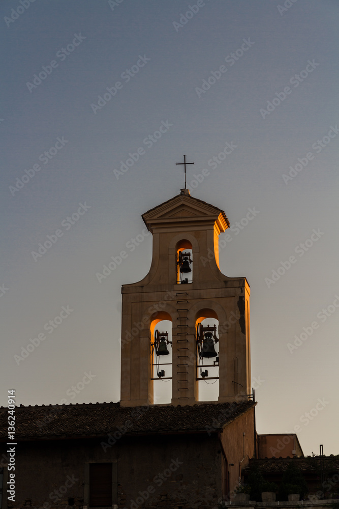 Bell tower at Sunset