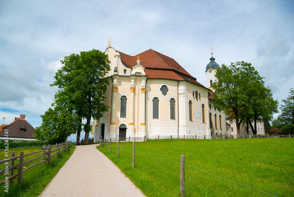 The Famous Pilgrimage Church of Wies, Bavaria, Germany.