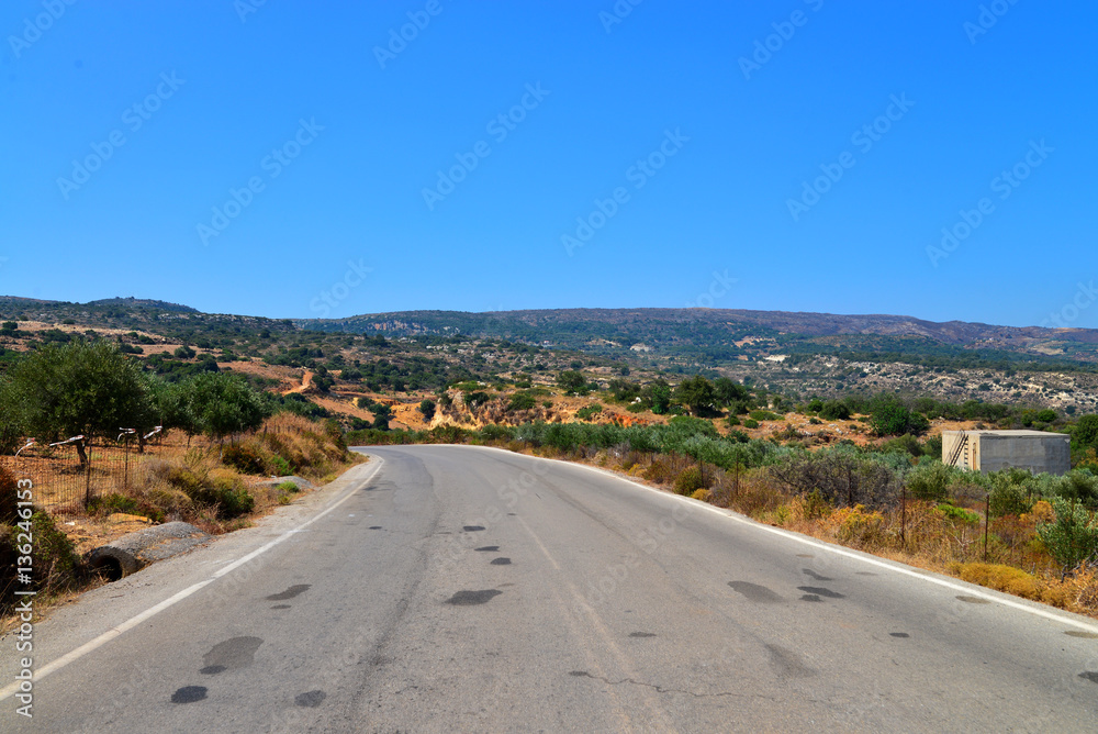 crete countryside road