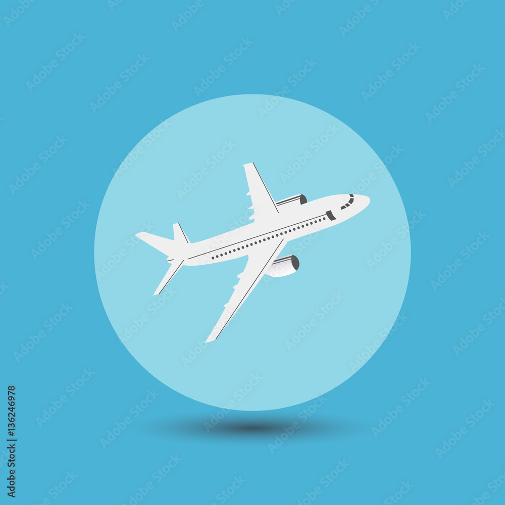 Travel  Bubble Icon. Bubble plane vector.