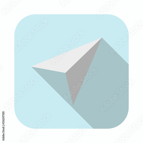 Arrow Icon in trendy flat style isolated on blue background.