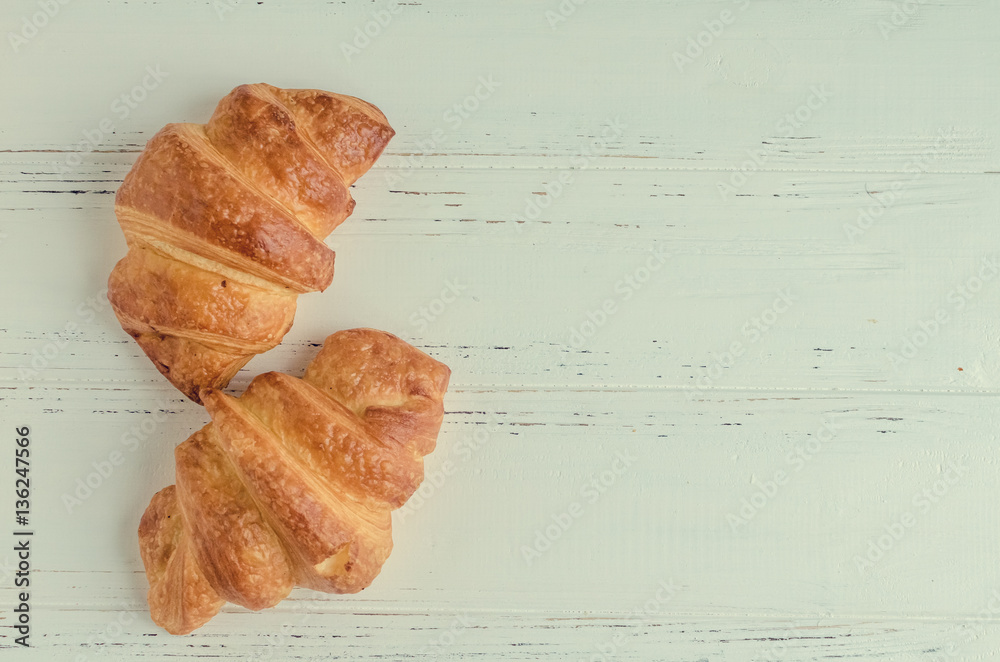 Fresh baked croissants