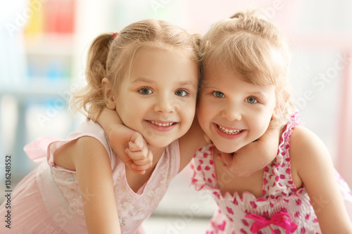Closeup of cute embracing l...
