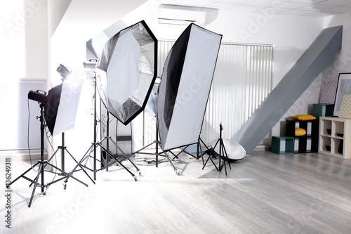 Photo studio with lightning...