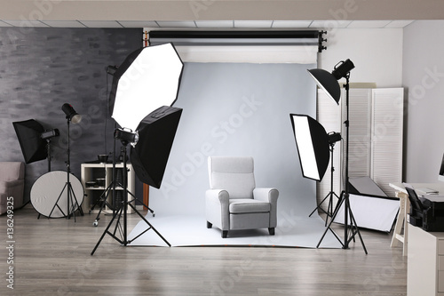 Photo studio with lightning equipment